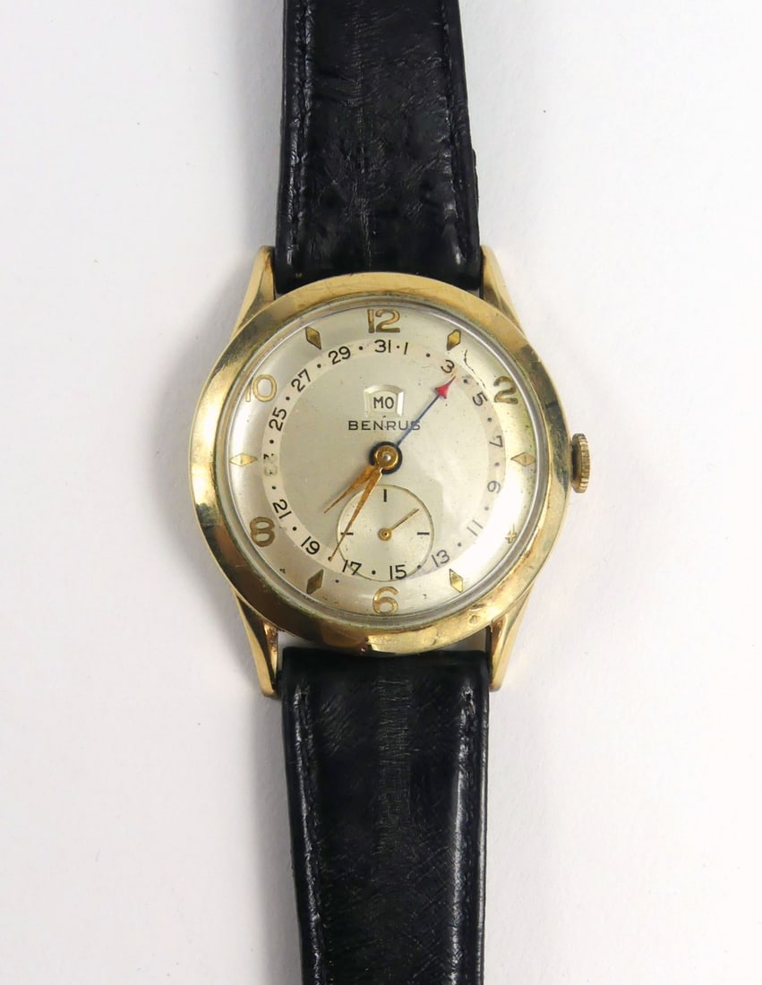 BENRUS MEN'S POINTER CALENDER WRISTWATCH (1 of 5)