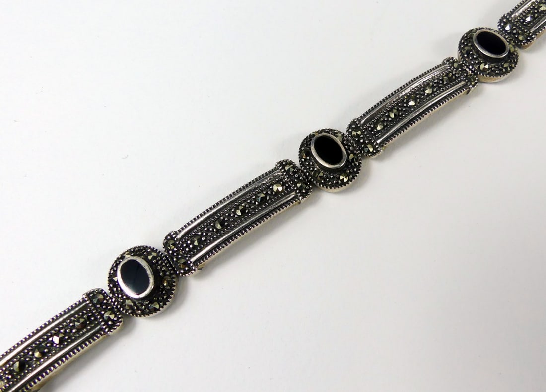 4pc STERLING SILVER BRACELETS - 5