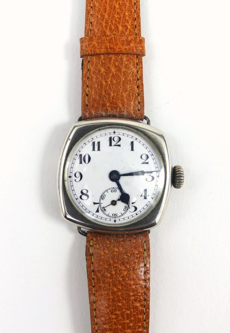 WORLD WAR I 800 SILVER TRENCH WATCH (1 of 6)