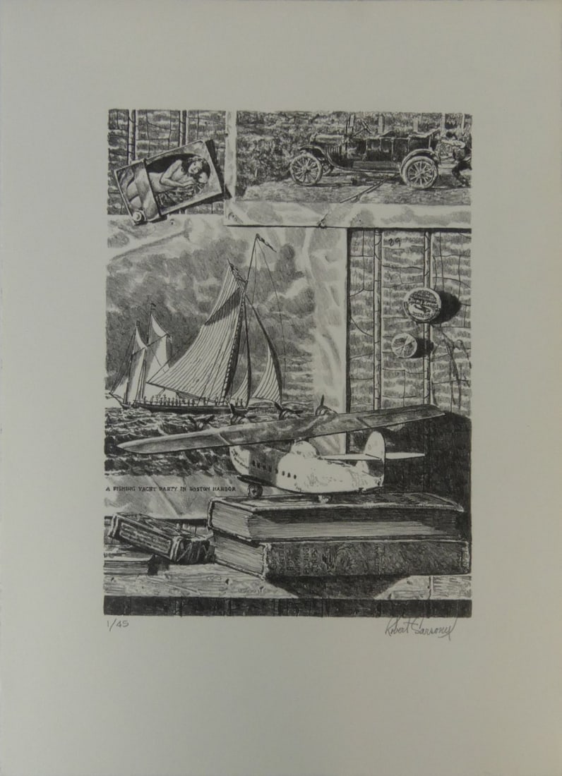 4pc ROBERT SARSONY LITHOGRAPHS: Four Robert Sarsony lithographs on wove paper. Each pencil signed and numbered 1/45. Each sheet measures 20 3/4" x 15".