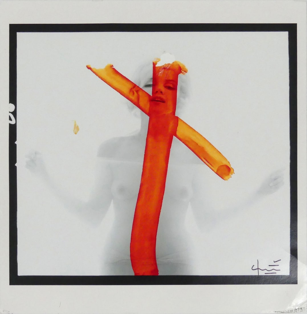 BERT STERN 'MARILYN CRUCIFIX II' SIGNED w COA: Bert Stern print in colors depicting Marilyn Monroe. Titled 'Marilyn Crucifix II' Signed in black marker lower right. Signed, numbered AP 6/10 and dated 2012 in red crayon to verso. Includes Certifica
