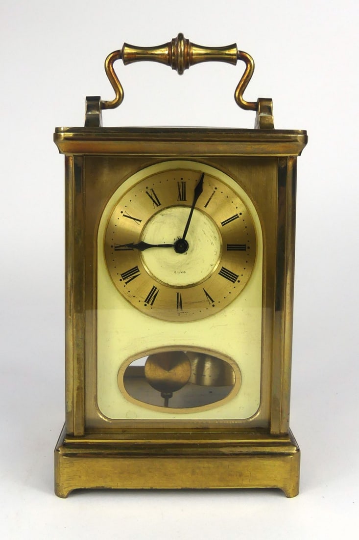 VINTAGE BRASS CARRIAGE CLOCK (1 of 9)