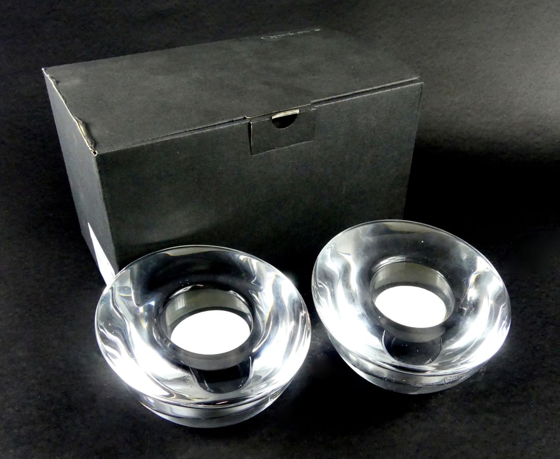 PR ORREFORS CRYSTAL VOTIVE CANDLE HOLDERS (1 of 10)
