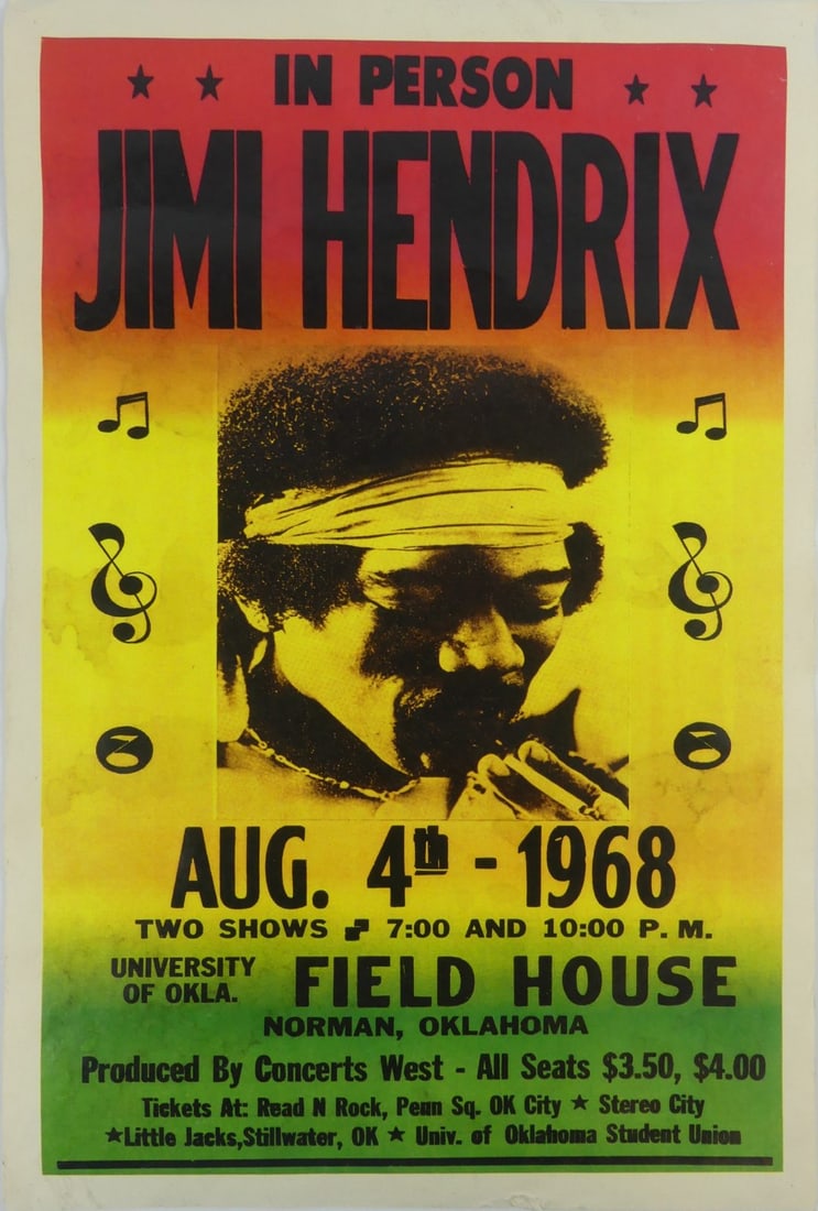 JIMI HENDRIX CONCERT POSTER (1 of 7)