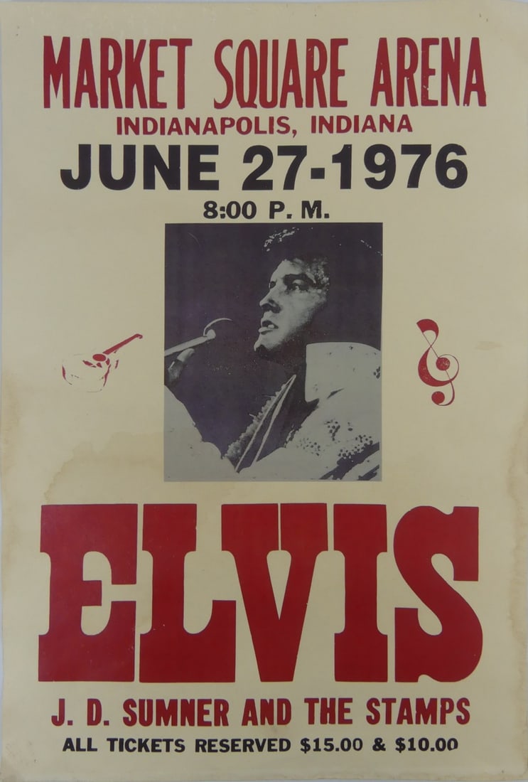 ELVIS PRESLEY MARKET SQUARE ARENA CONCERT POSTER (1 of 6)