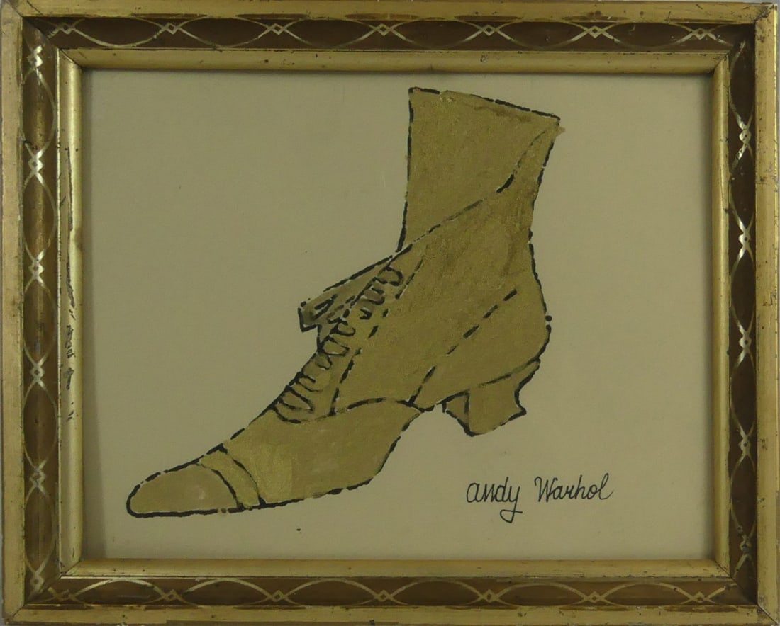 ANDY WARHOL 'GOLD SHOE' INK ON PAPER (1 of 7)