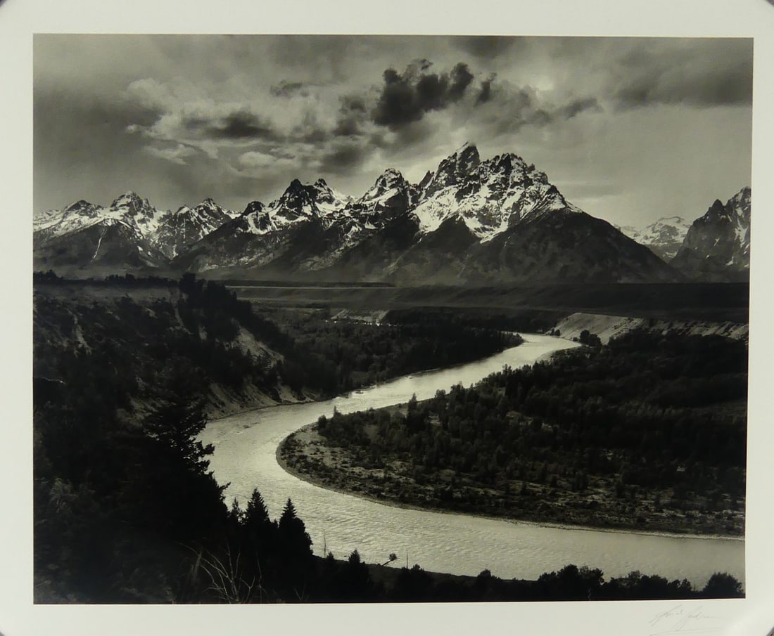 ANSEL ADAMS 'TETONS AND SNAKE RIVER' SIGNED (1 of 6)
