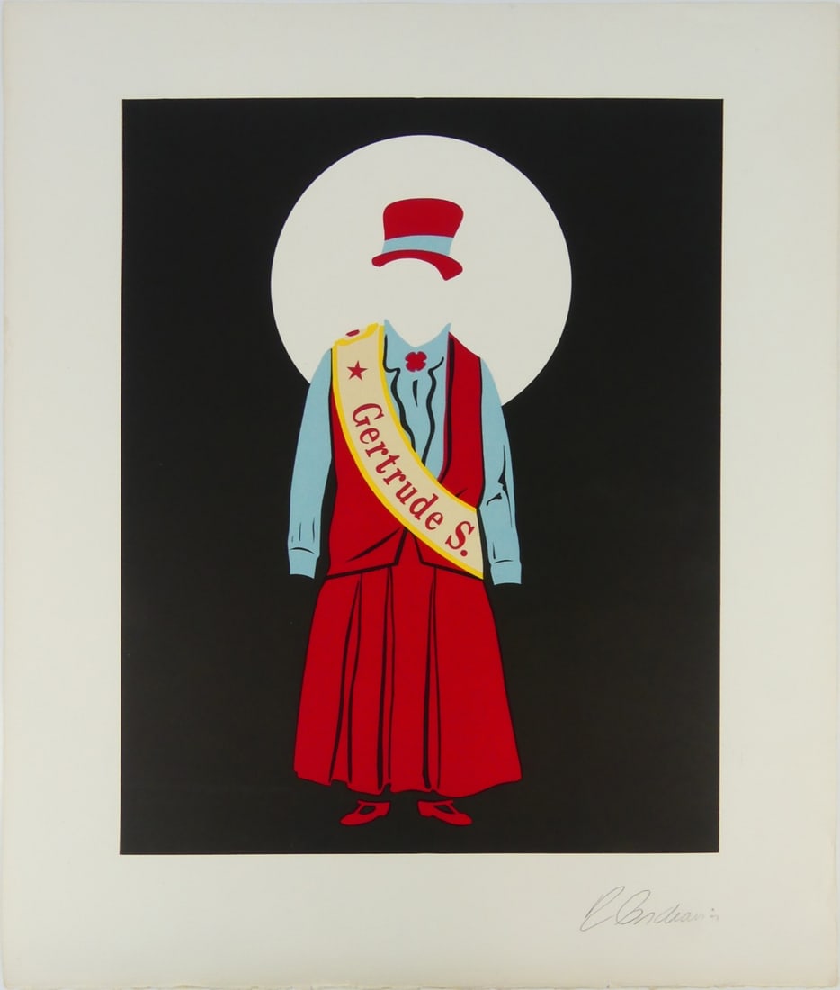 ROBERT INDIANA 'GERTRUDE STEIN' LITHOGRAPH: Robert Indiana lithograph titled 'Gertrude Stein'. Pencil signed lower right. Sheet measures 23 1/2" x 19 3/8".