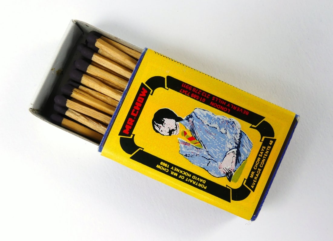 ED RUSCHA & DAVID HOCKNEY MR. CHOW MATCHBOX (1 of 5)