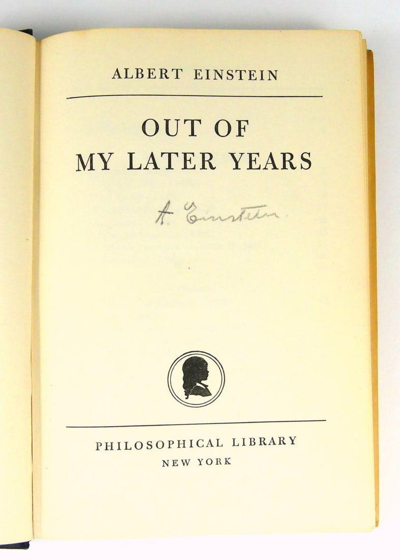 ALBERT EINSTEIN 'OUT OF MY LATER YEARS' SIGNED (1 of 9)