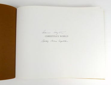 CHRISTINA'S WORLD: ANDREW WYETH AUTOGRAPHED BOOK
