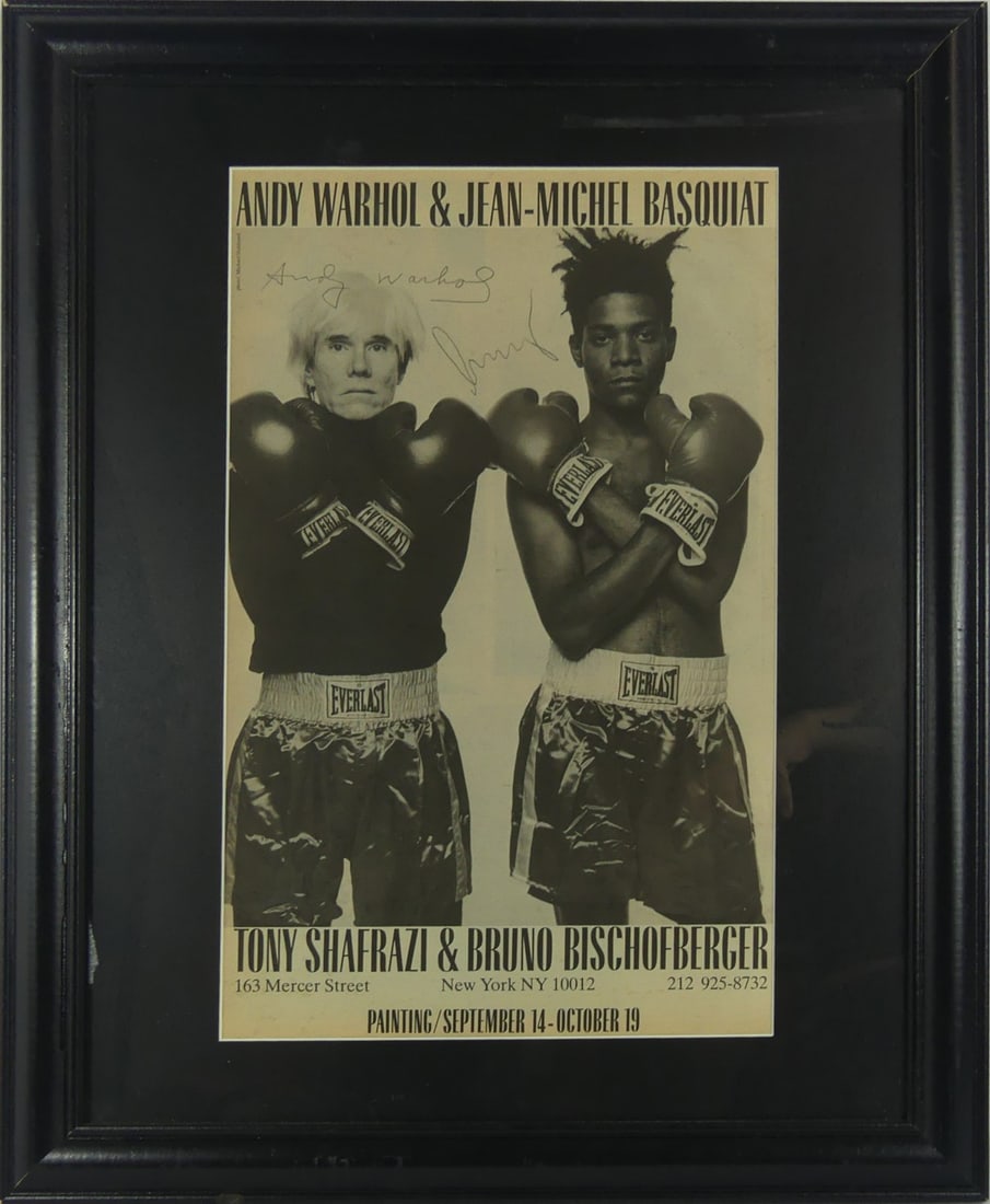 WARHOL & BASQUIAT SIGNED BOXING POSTER (1 of 5)
