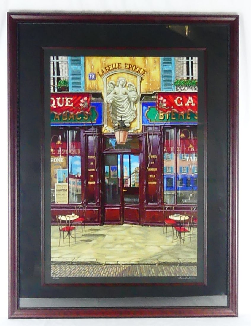 LIUDMILA KONDAKOVA 'LA BELLE EPOQUE' SERIGRAPH: Liudmila Kondakova (American, b. 1956) serigraph titled 'La Belle Epoque'. Pencil signed lower right and numbered 84/100 lower left. Measures 30" x 19 3/4" + 5 3/4" mat & frame.