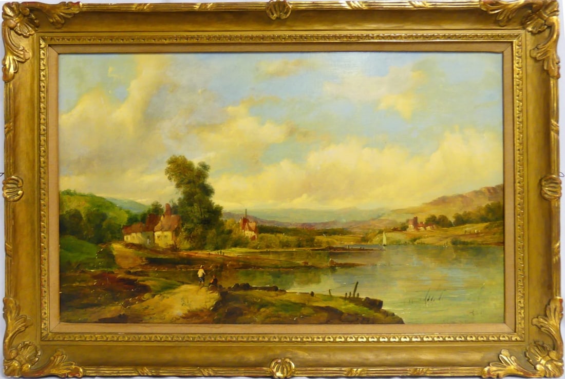 ALFRED VICKERS 'A VIEW OF ROEUN' OIL ON CANVAS (1 of 12)