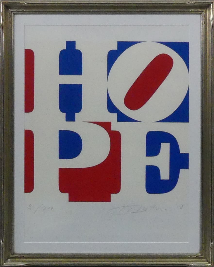 ROBERT INDIANA 'HOPE' PRINT IN COLORS (1 of 6)