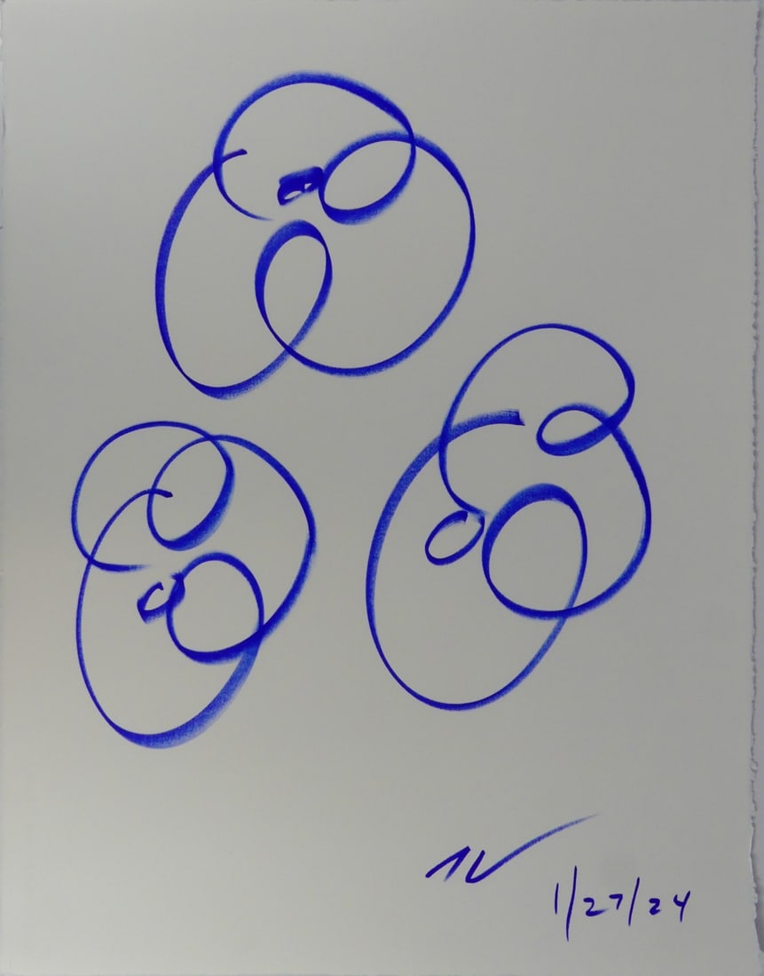 JEFF KOONS 'FLOWERS' DRAWING ON PAPER (1 of 5)