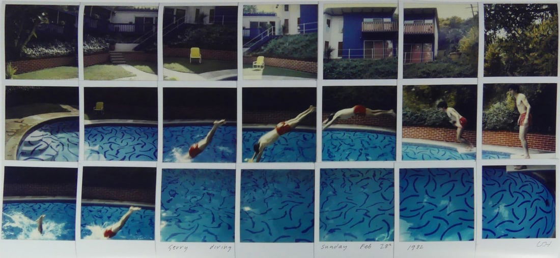 DAVID HOCKNEY 'JERRY DIVING' PHOTO COLLAGE (1 of 7)