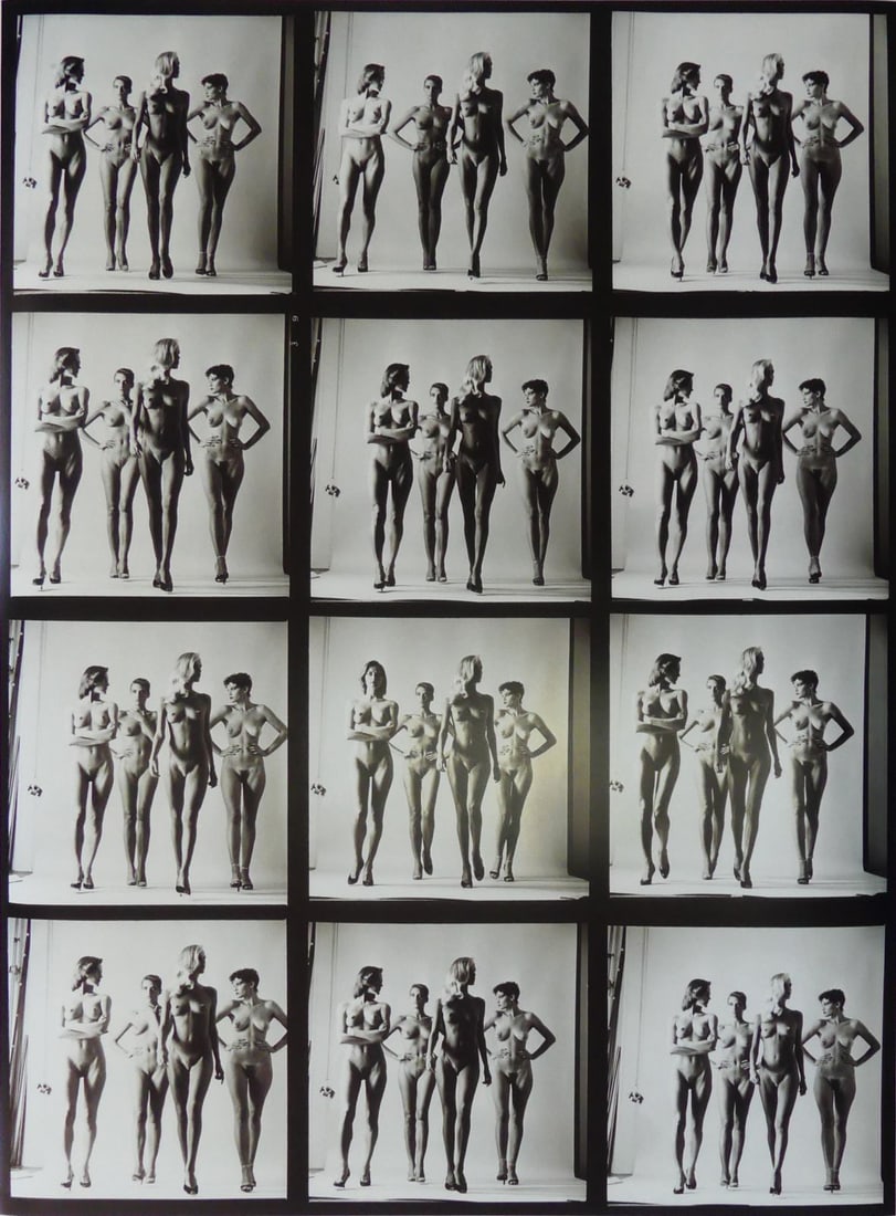 HELMUT NEWTON 'SIE KOMMEN NAKED' CONTACT SHEET (1 of 4)
