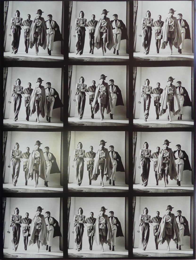 HELMUT NEWTON 'SIE KOMMEN DRESSED' CONTACT SHEET (1 of 4)