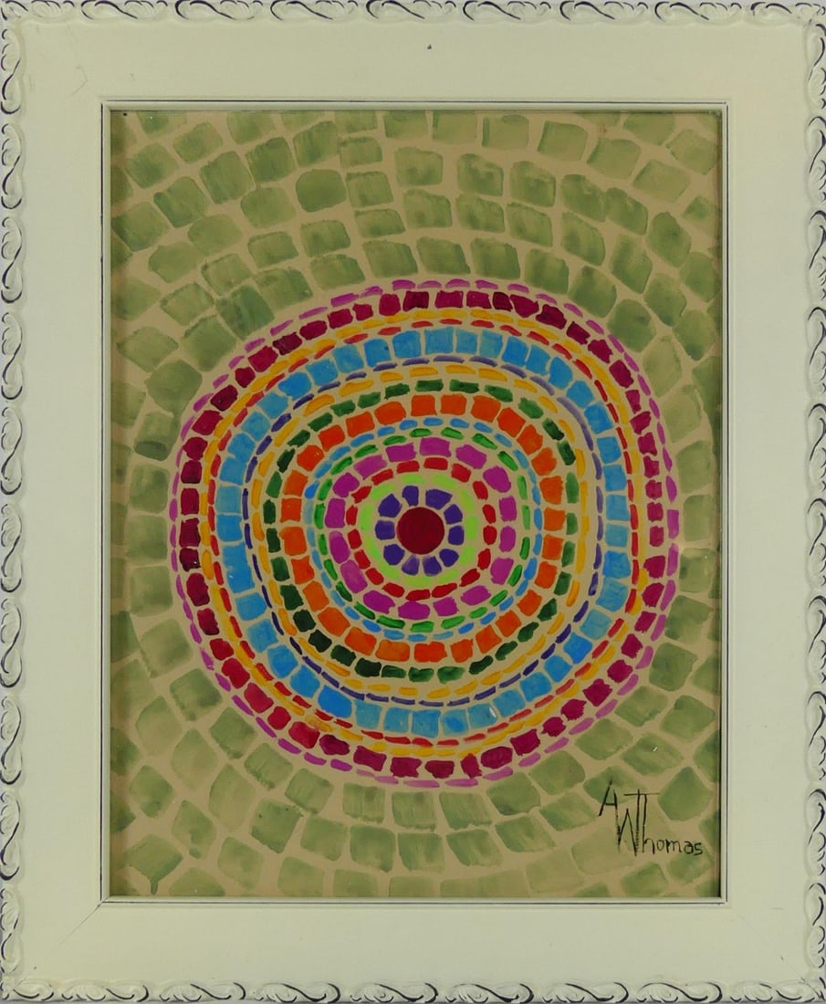 ALMA THOMAS ACRYLIC & WATERCOLOR ON PAPER (1 of 7)