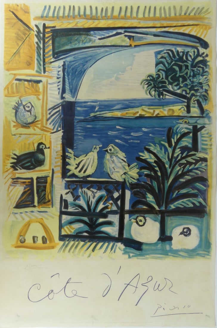 PABLO PICASSO 'COTE D'AZUR' SIGNED POSTER (1 of 7)