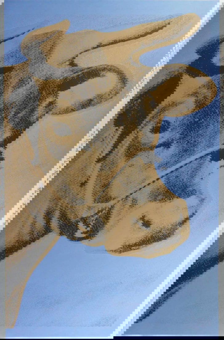 ANDY WARHOL 'COW' BROWN ON BLUE LITHOGRAPH (1 of 6)