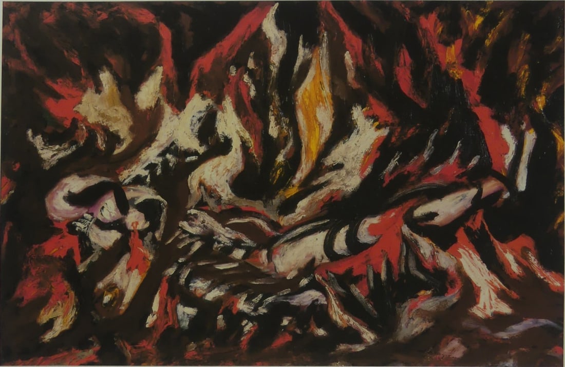 JACKSON POLLOCK 'THE FLAME' LITHOGRAPH - 2