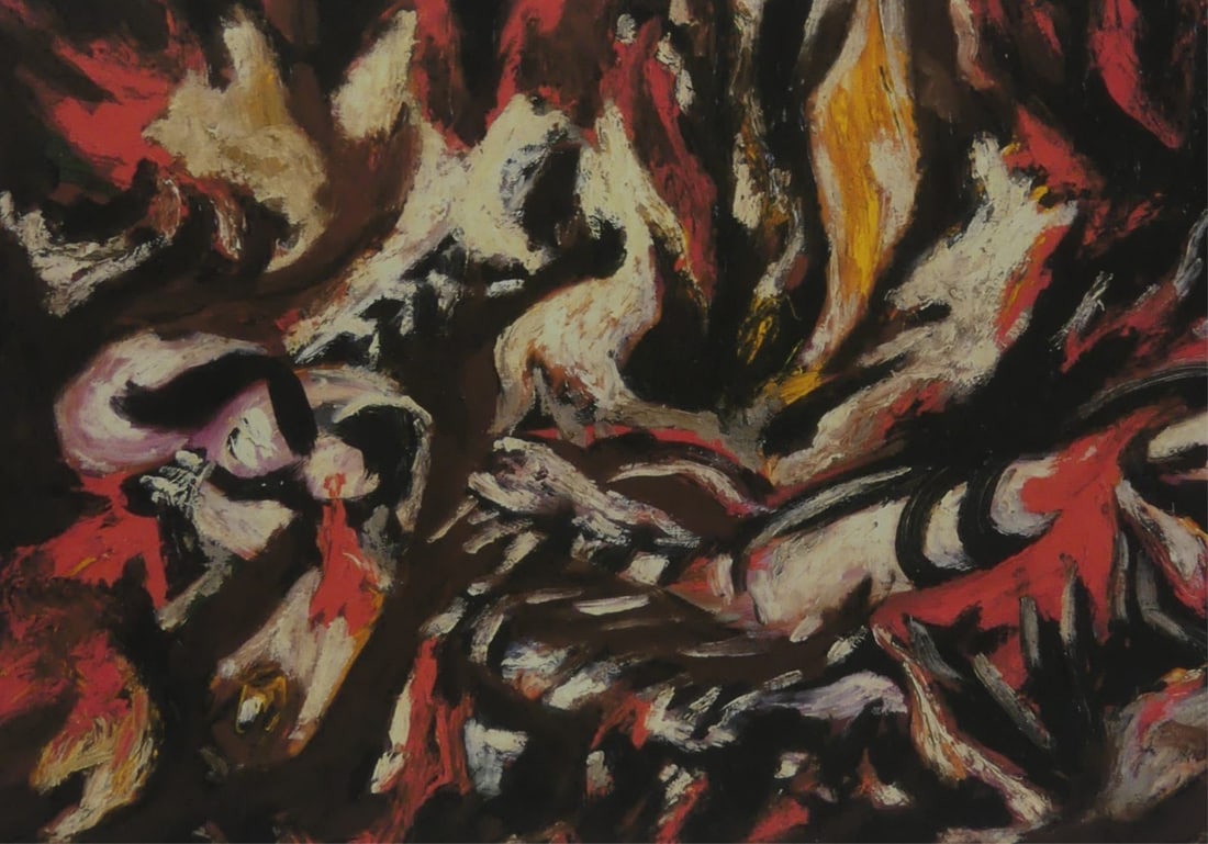 JACKSON POLLOCK 'THE FLAME' LITHOGRAPH - 3