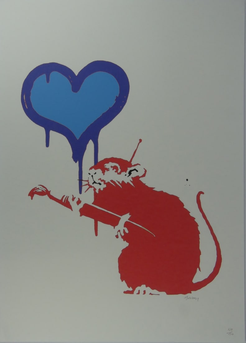 BANKSY 'LOVE RAT' LITHOGRAPH (1 of 8)