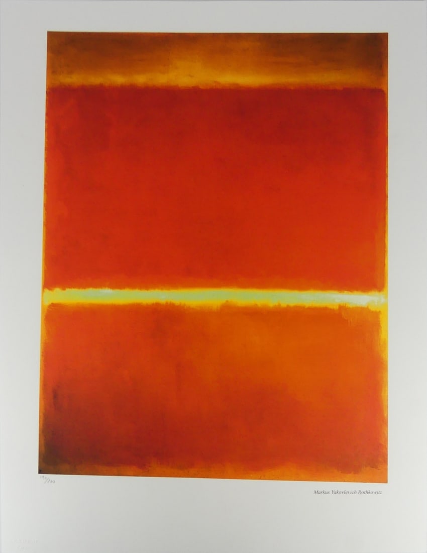 MARK ROTHKO 'SAFFRON' LITHOGRAPH (1 of 8)