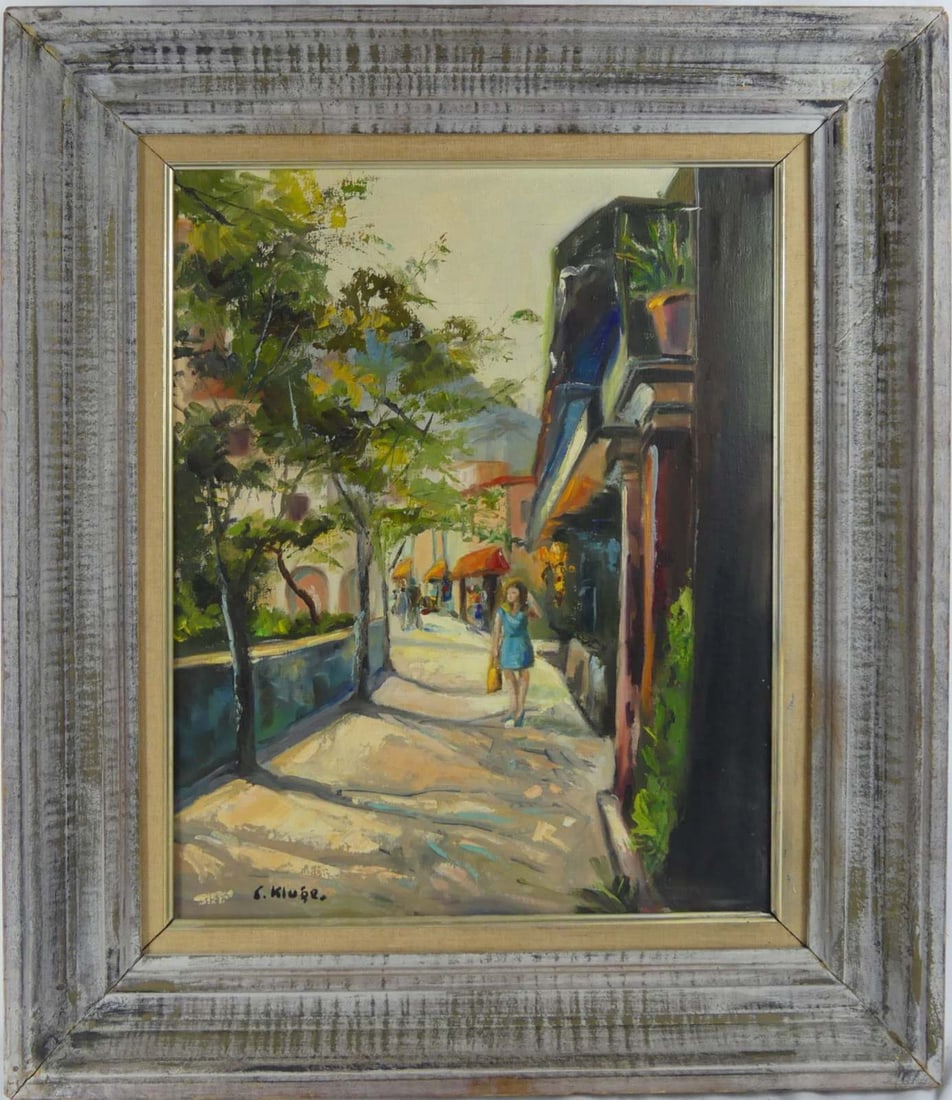 CONSTANTIN KLUGE 'PARISIAN STREET SCENE' OIL (1 of 5)