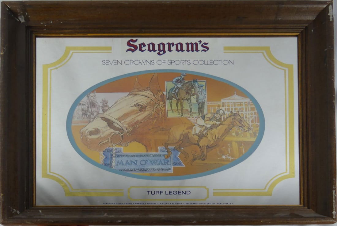 SEAGRAMS SEVEN CROWNS 'MAN O' WAR' MIRROR (1 of 7)