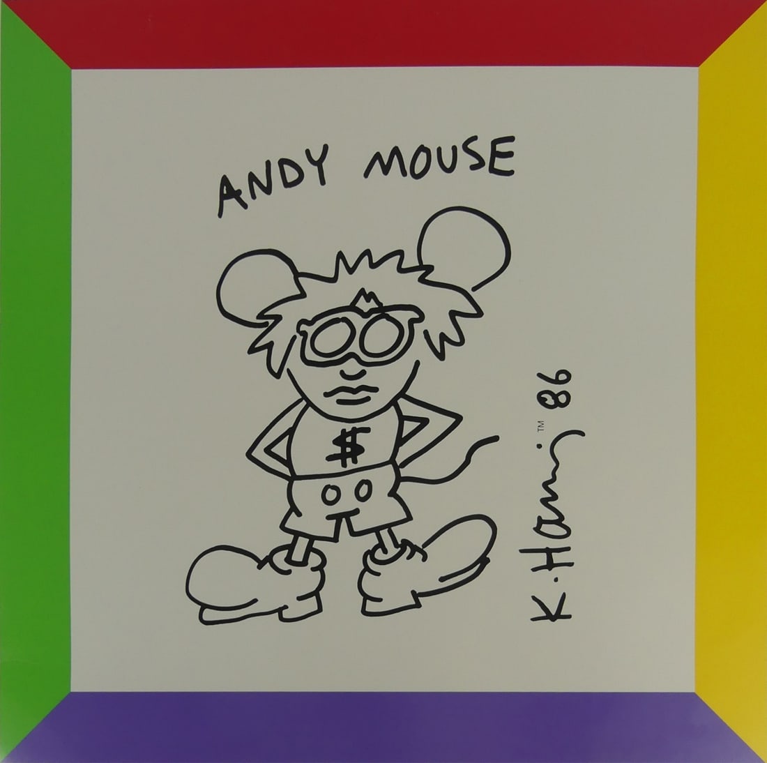 KEITH HARING 'ANDY MOUSE' LITHOGRAPH (1 of 5)