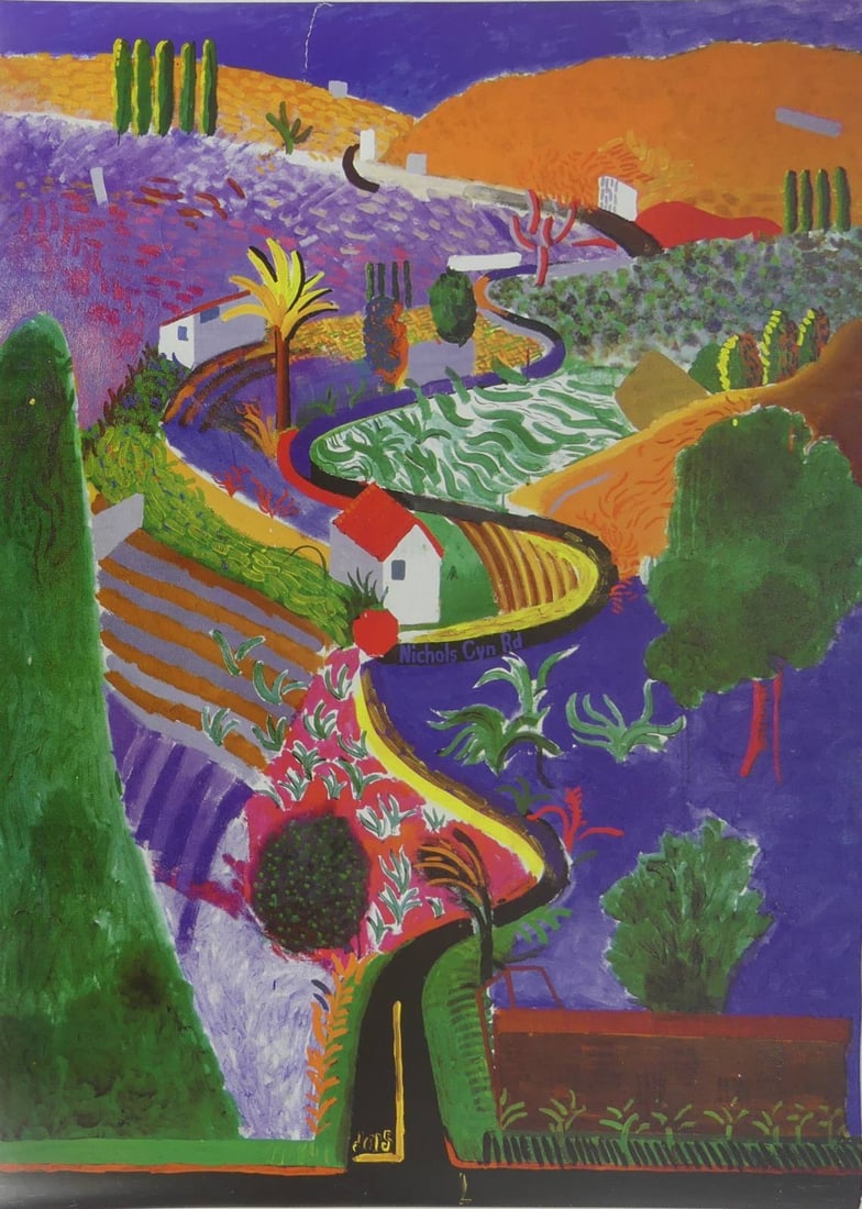 DAVID HOCKNEY 'NICHOLS CANYON' OFFSET LITHOGRAPH (1 of 6)