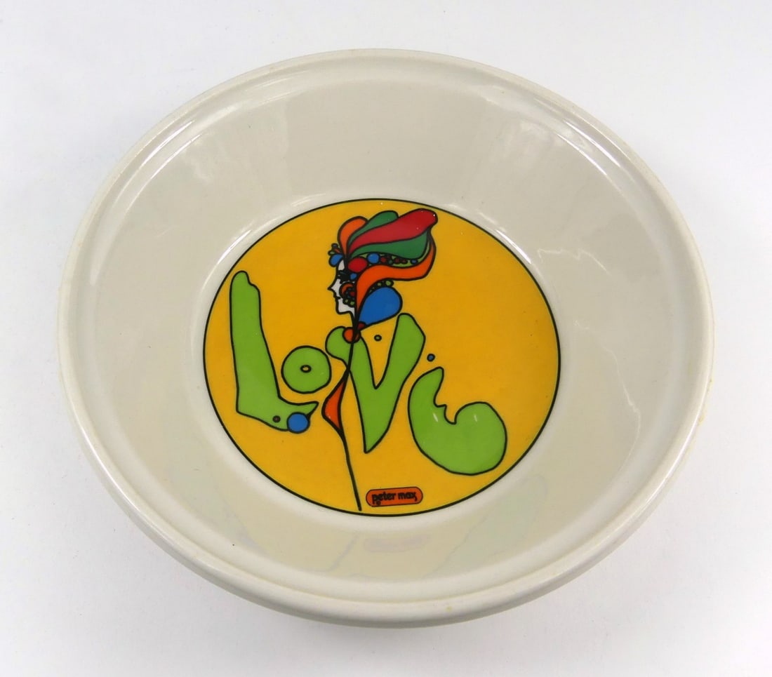 PETER MAX 'LOVE' PORCELAIN BOWL (1 of 5)