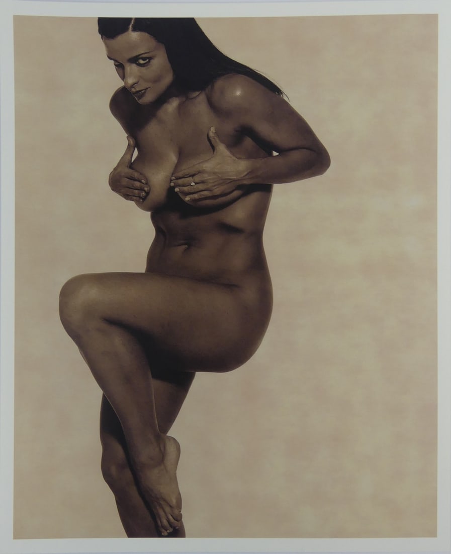 KARL LAGERFELD 'LISA MARIE' PHOTO-LITHO: Karl Lagerfeld (German, 1933-2019) 'Lisa Marie' photo-litho. Marked to verso. Sheet measures 14" x 11 3/8".