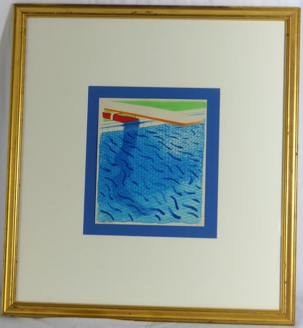 DAVID HOCKNEY 'POOL MADE WITH PAPER & BLUE INK' (1 of 5)