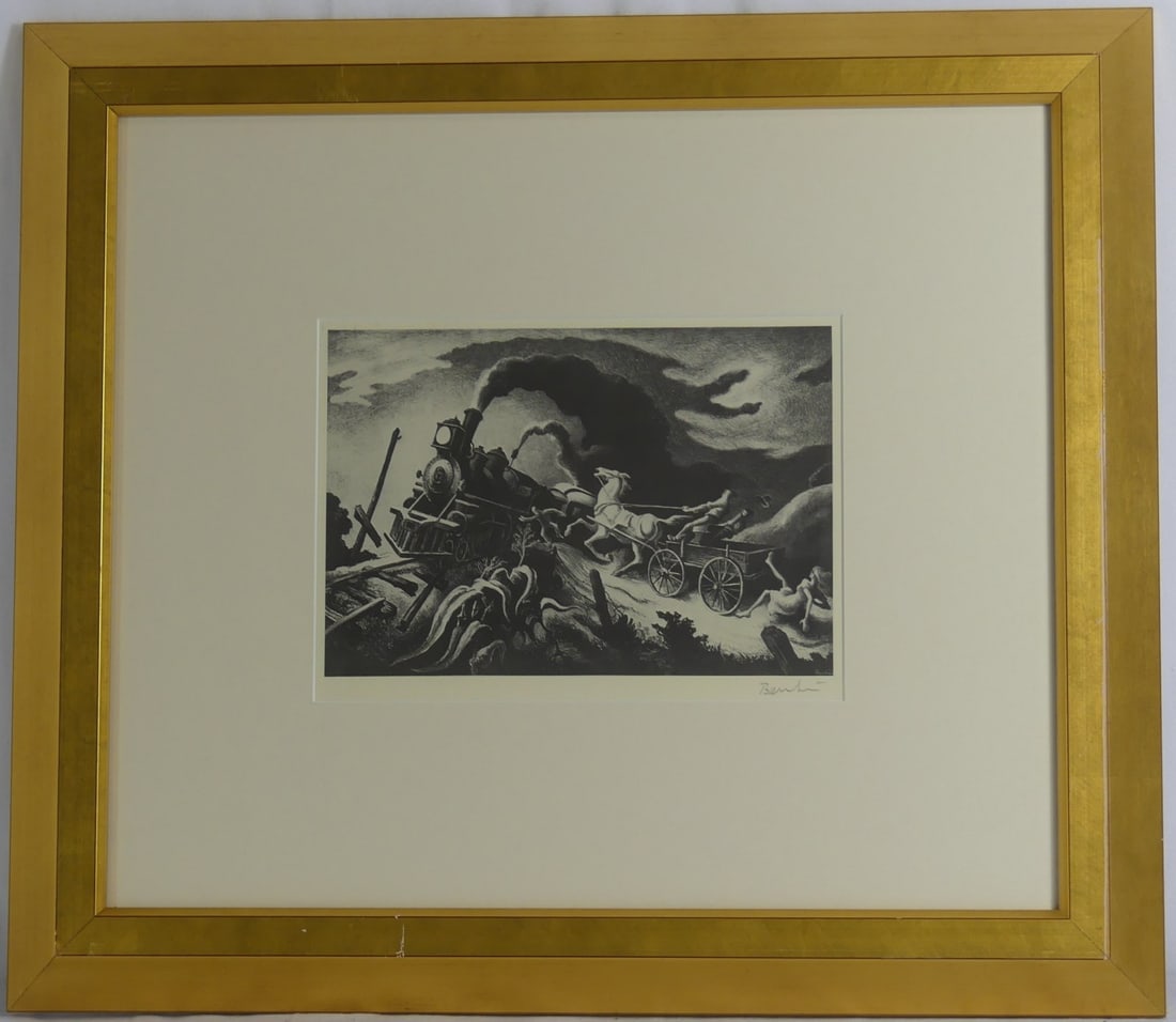 THOMAS HART BENTON 'WRECK OF THE OL 97' LITHO (1 of 4)