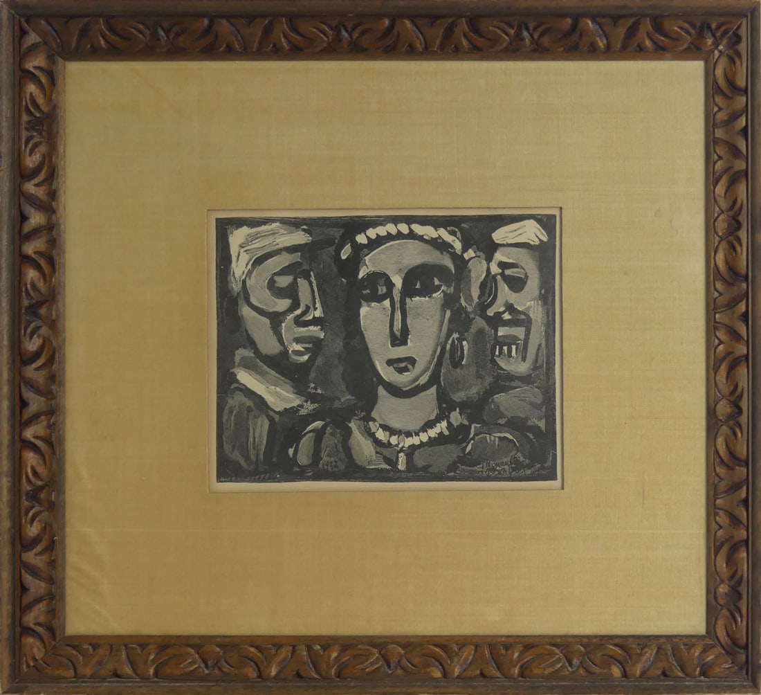 GEORGES ROUAULT 'LES VISAGES" WOODCUT (1 of 8)