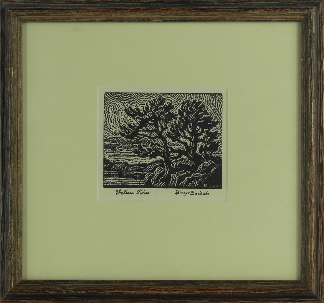 BIRGER SANDZEN 'VETEREN PINES' LITHOGRAPH (1 of 5)