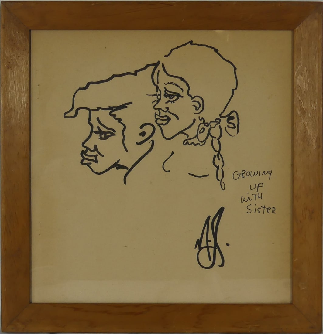 MICHAEL JACKSON 'GROWING UP WITH SISTER' DRAWING (1 of 5)