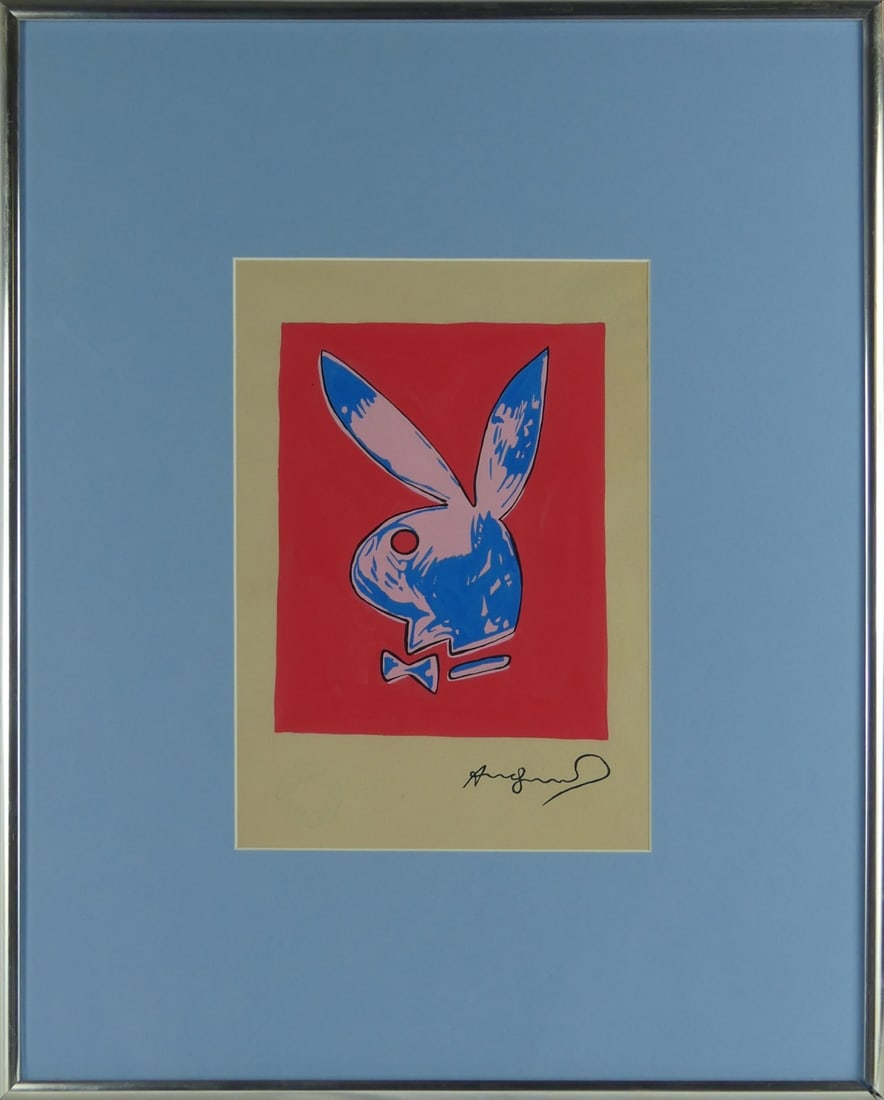 ANDY WARHOL (MANNER) PLAYBOY BUNNY PAINTING (1 of 7)