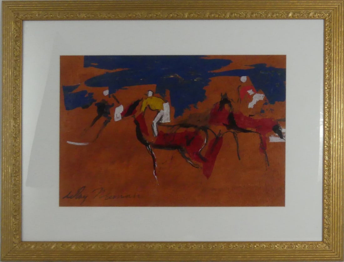 LEROY NEIMAN 'POLO PLAYERS' OIL PAINTING (1 of 6)