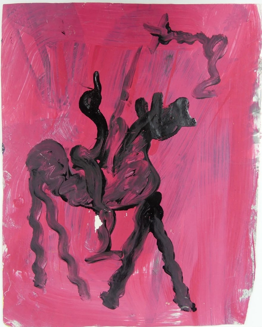 PURVIS YOUNG 'HORSE' PAINTING ON PAPER (1 of 5)