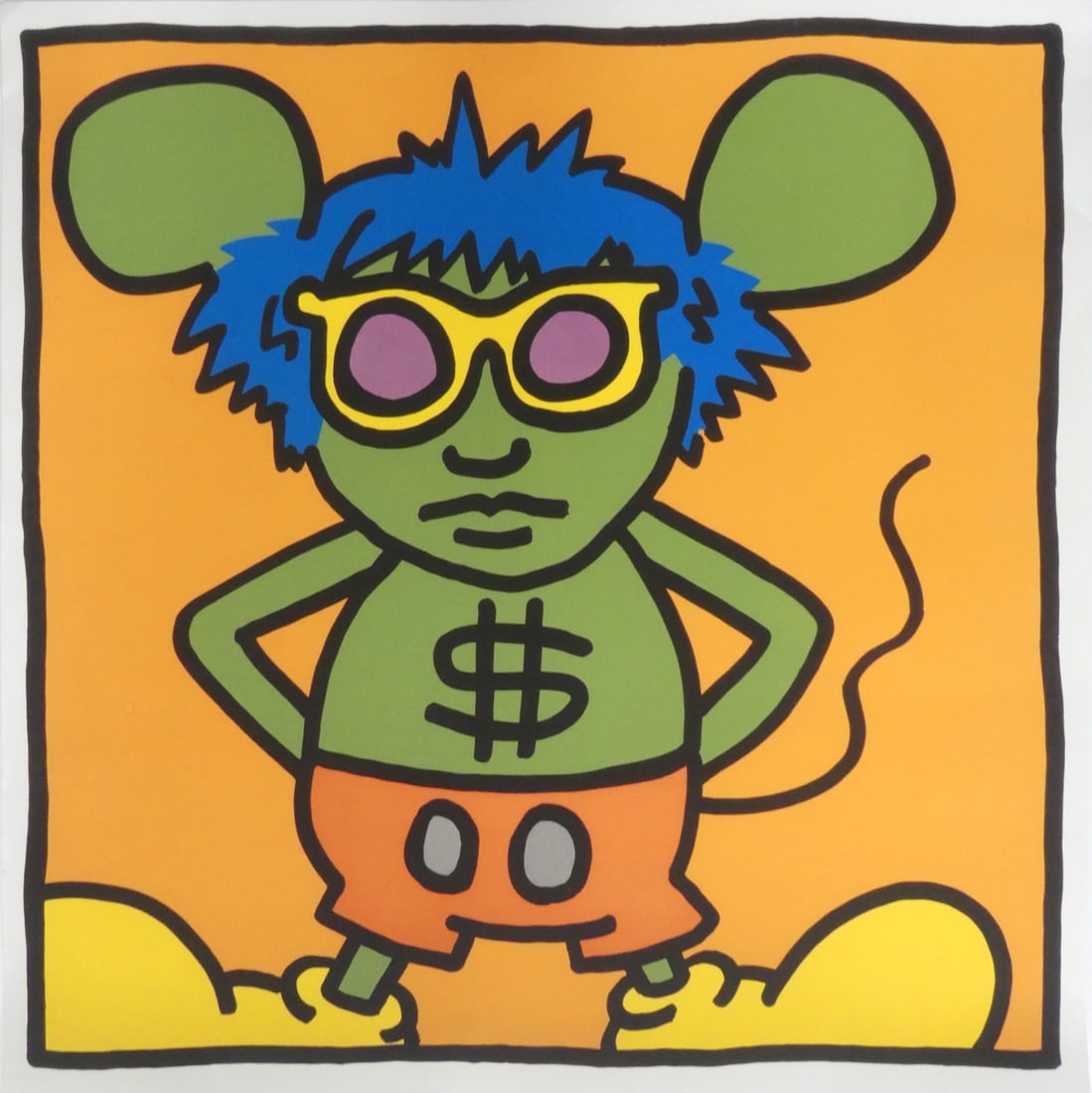 ANDY WARHOL 'ANDY MOUSE': Andy Warhol 'Andy Mouse' print in colors on wove paper. Sheet measures 37 3/4" x 37 3/4".