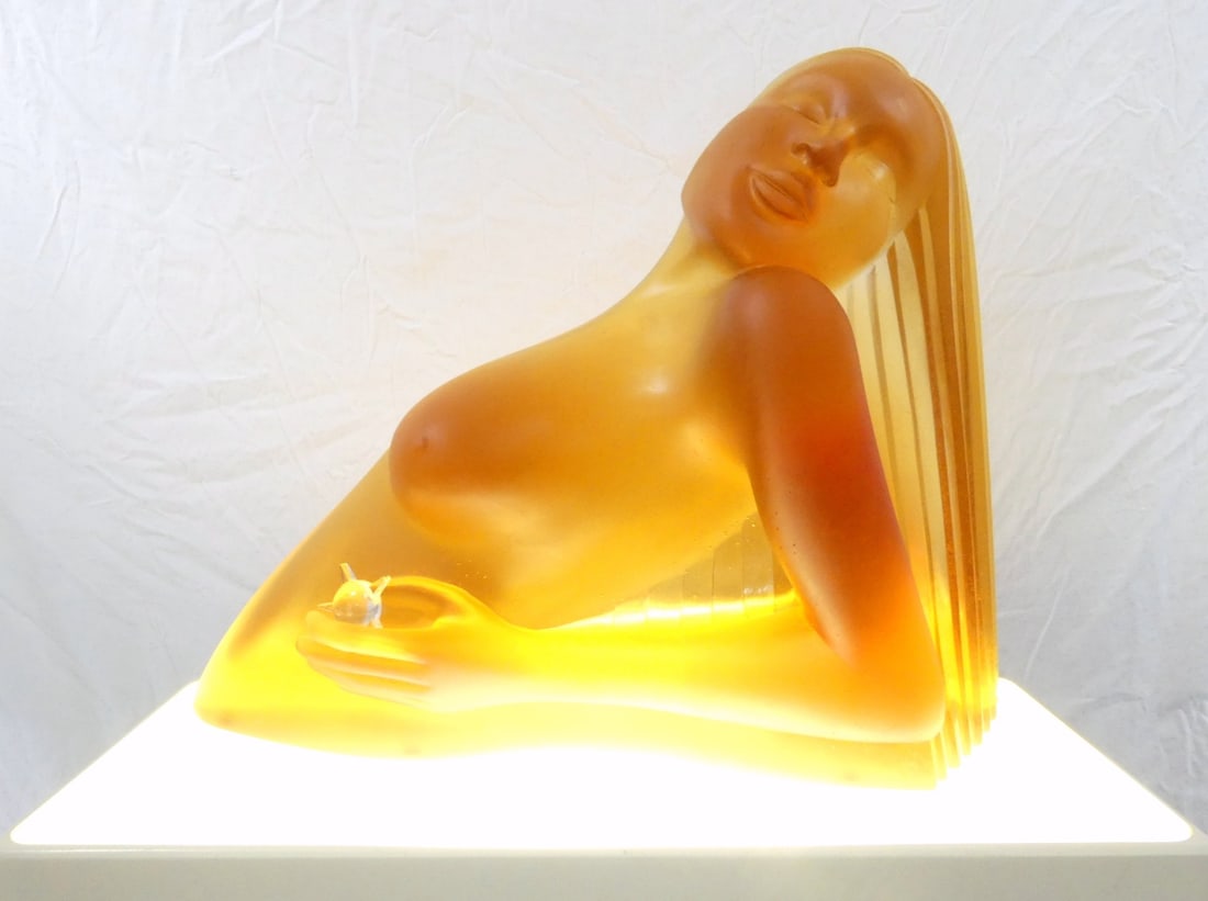 DAN DAILEY FOR DAUM 'LE SOLEIL' GLASS SCULPTURE (1 of 8)