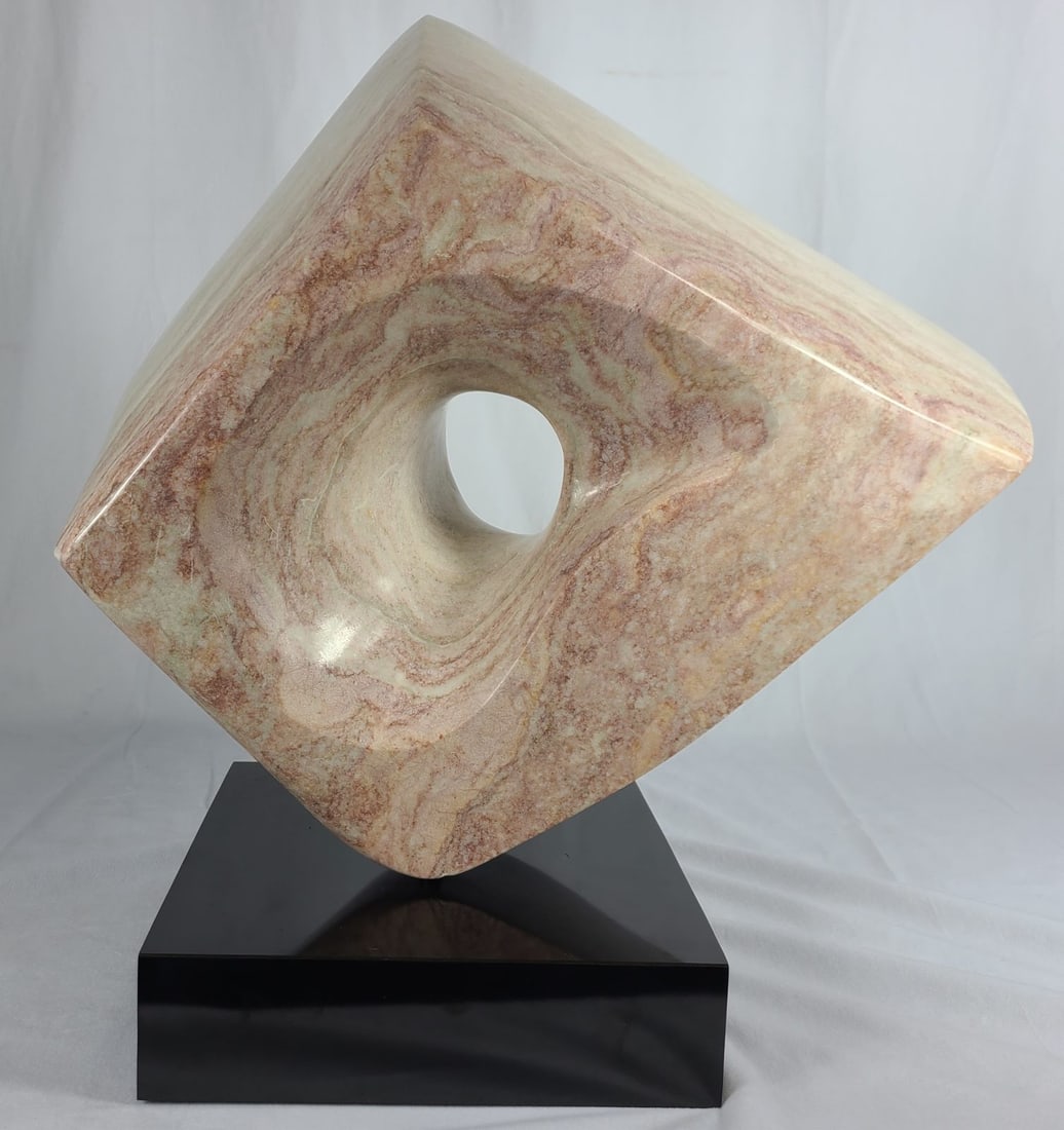 MARGARET HODNETT 'EYE' ROSE MARBLE SCULPTURE (1 of 8)