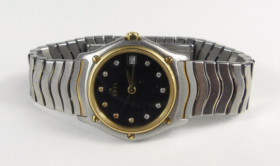 EBEL LADIES 18kt & STAINLESS SPORT WAVE WRISTWATCH (1 of 6)