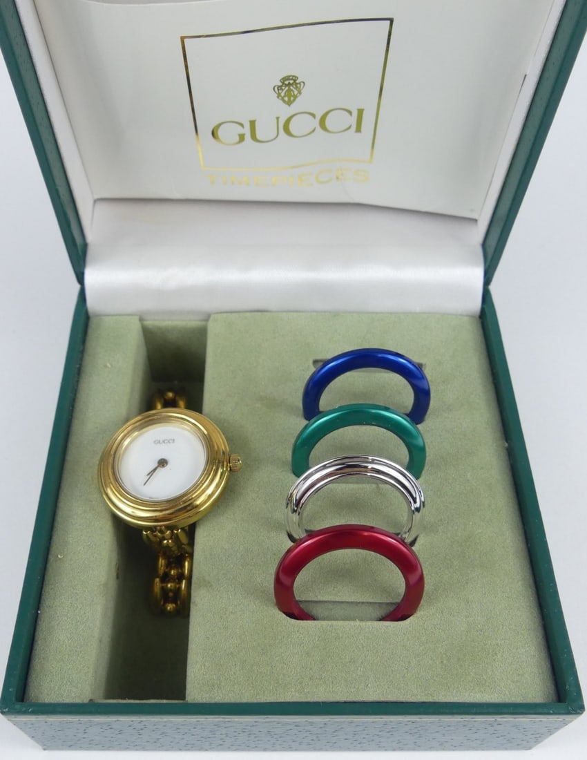 GUCCI 11/12.2 CHANGE BEZEL WATCH SET (1 of 6)