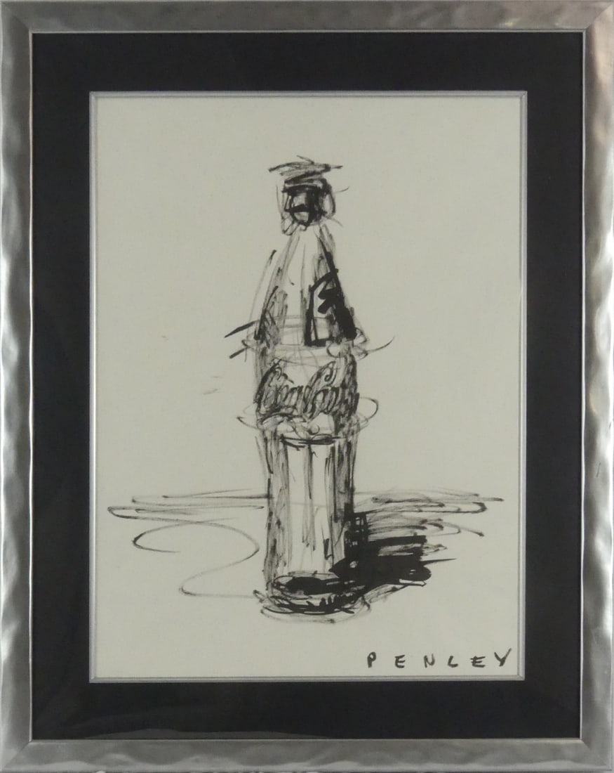 STEVE PENLEY 'COKE BOTTLE STUDY' ACRYLIC ON PAPER (1 of 6)